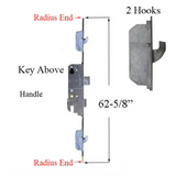 16MM SECURY SH2 RHINO WITH RADIUS ENDS AND ANTI-SLAM DEVICE FOR LATCH, 45/92, 6'-8" DOORS