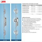 16MM SECURY SH2 RHINO WITH RADIUS ENDS AND ANTI-SLAM DEVICE FOR LATCH, 45/92, 8'-0" DOORS