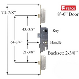 (Copy) SECURY AUTOMAITC LOCK FOR LEVER HANDLES, 8FT DOORS, 60MM- SS