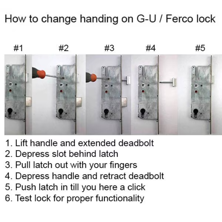 G-U MONOLOCK 35/92 SINGLE POINT MORTISE LOCK (SPL) - STAINLESS STEEL
