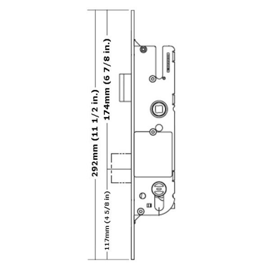 MONOLOCK 40/92 SINGLE POINT MORTISE LOCK (SPL)