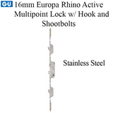16MM GU RHINO EUROPA ACTIVE, MULTIPOINT HOOK/SHOOTBOLT LOCK KIT-STAINLESS STEEL