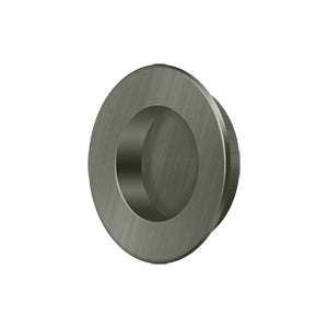 Flush Pull, Round, HD, 1-7/8", Solid Brass