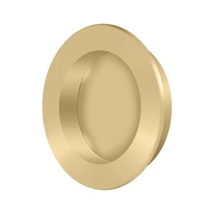 Flush Pull , Round, HD, 2-3/8", Solid Brass