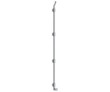 42" Modern Offset Surface Bolt, HD, Solid Brass