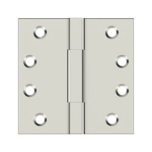 4"x 4" Square Knuckle Hinges, Solid Brass