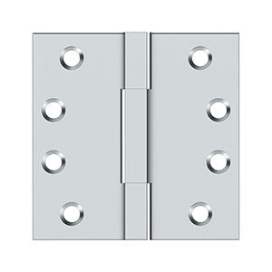 4"x 4" Square Knuckle Hinges, Solid Brass