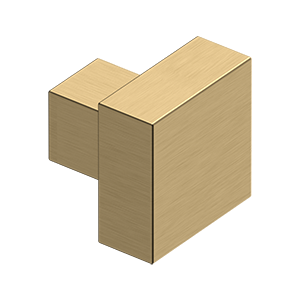 MODERN SQUARE KNOB, 1-1/4" x 1-1/4", SOLID BRASS