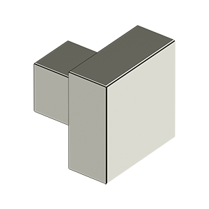 MODERN SQUARE KNOB, 1-1/4" x 1-1/4", SOLID BRASS