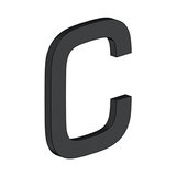 4" LETTER C, E SERIES WITH RISERS, STAINLESS STEEL