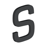 4" LETTER S, E SERIES WITH RISERS, STAINLESS STEEL