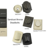 Emtek 8450 Regular Sandcast Bronze Deadbolt - Single Cylinder