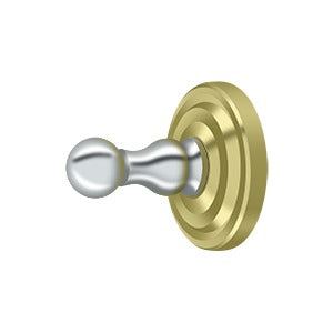 Single Robe Hook, R-Series, Solid Brass, US26-3