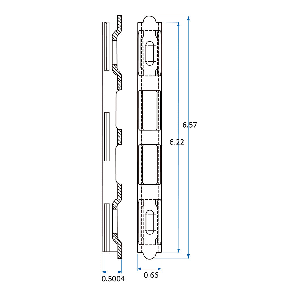 78010099 1/2? Height Keeper for Rockwell Apex Dual Point Sliding Door Lock in Steel