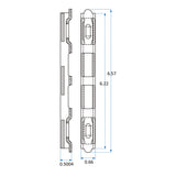78010099 1/2? Height Keeper for Rockwell Apex Dual Point Sliding Door Lock in Steel