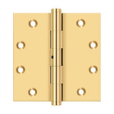 4-1/2"x4-1/2" Square Hinge, NRP, Solid Brass