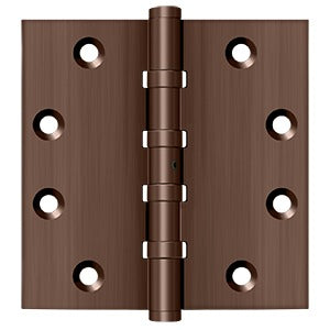 4-1/2"x4-1/2" Square Hinge, Ball Bearing, NRP, Solid Brass