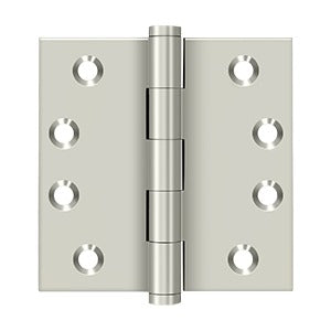 4"x4" Square Hinge, Solid Brass