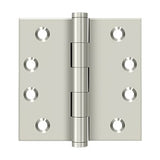 4"x4" Square Hinge, Solid Brass