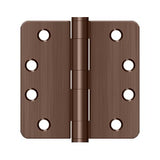 4"x4"x1/4" Radius Hinge, HD, Steel