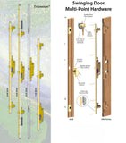 3070 Trilennium Multipoint Lock for 6 Feet 8 Inch Doors No Strike Plates