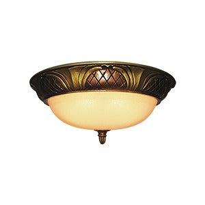 Resin Flush Ceiling Lamp, 15-1/2" x 6-1/8"