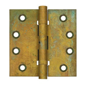4"x4" Square Hinge, Ball Bearing, NRP, Solid Brass, US10RT