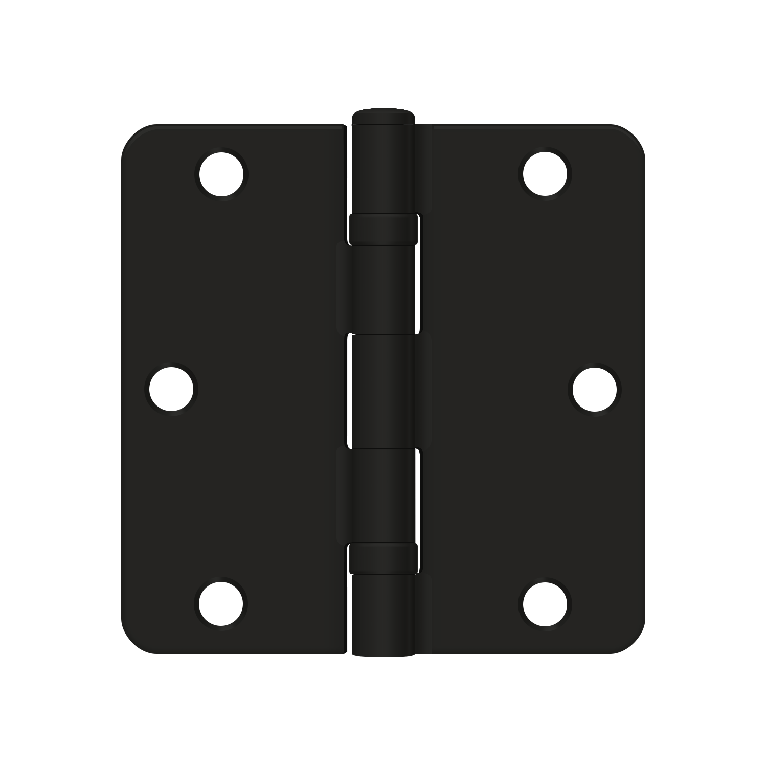 3-1/2" x 3-1/2" x 1/4" Radius Hinge, Ball Bearing