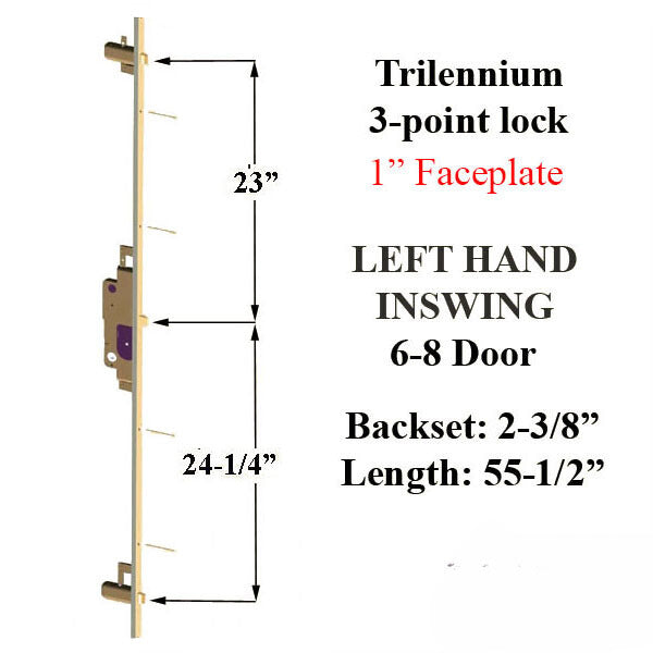 3000 Trilennium Multipoint Lock 6-8 Door Left Hand