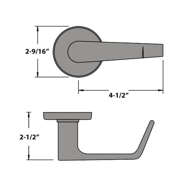 Falcon MA381 DG Apartment Exit Mortise Lock, Dane Lever, Gala Rose