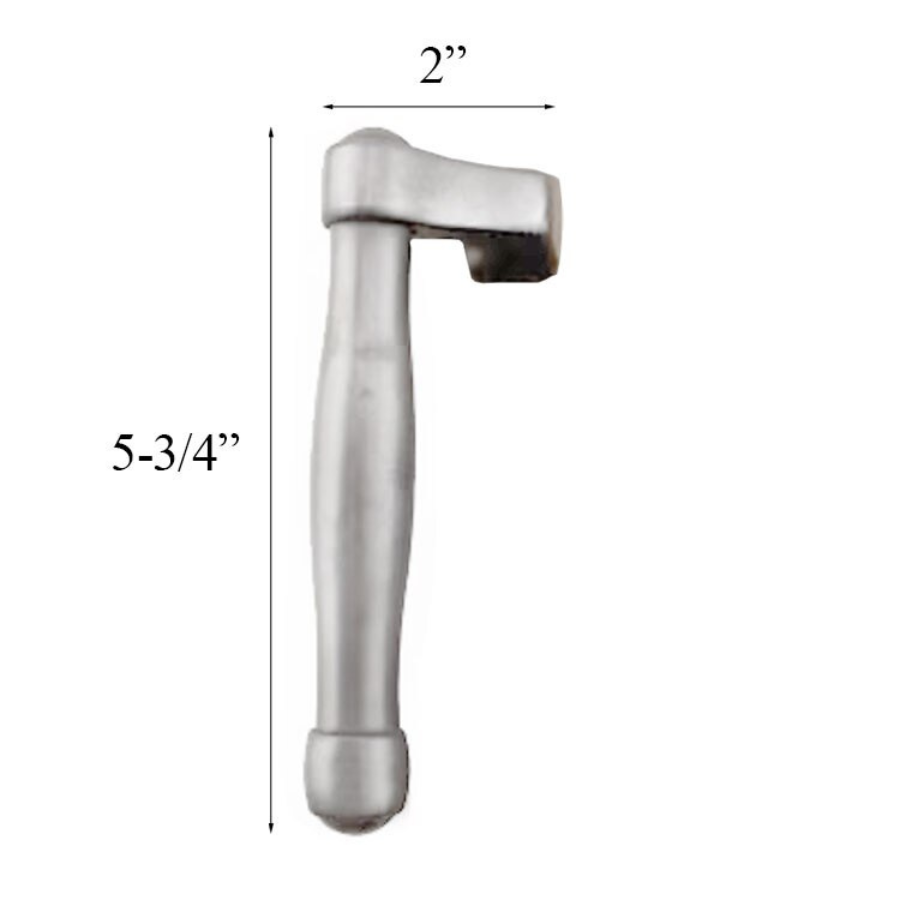 Sliding Door Receiver Lever Handle Right Hand F41-R Brushed Chrome Resista