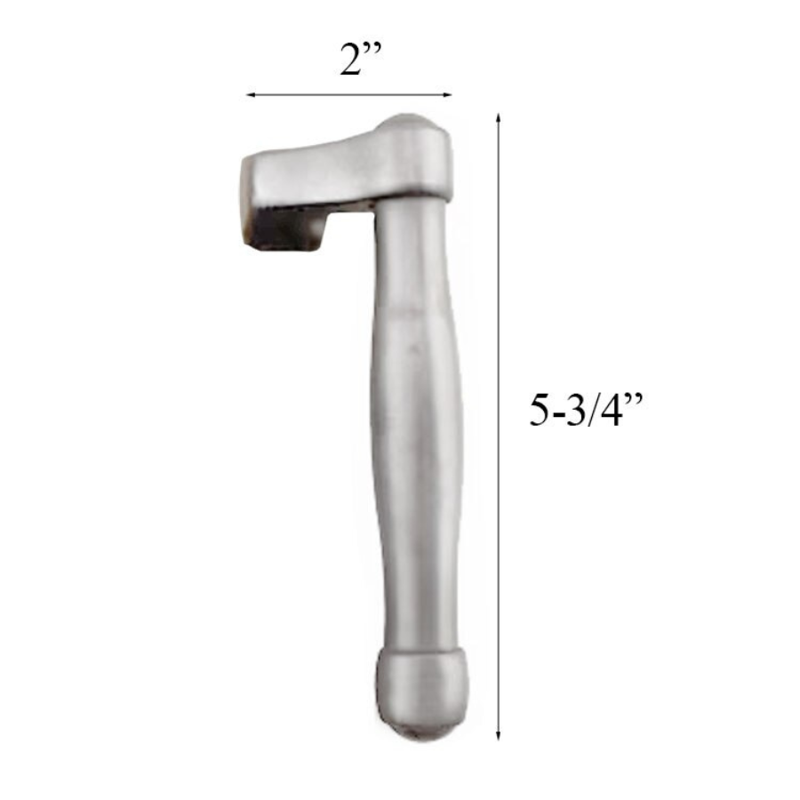 Sliding Door Receiver Lever Handle Left Hand F41-R Brushed Chrome Resista