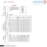 Hoppe 16mm Manual Gear, 45/92, Roundbolt at 26.30", 1" Deadbolt Throw - 8778139