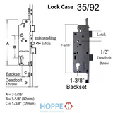 Hoppe Multipoint 1.38" Backset Manual Gear with Shootbolt
