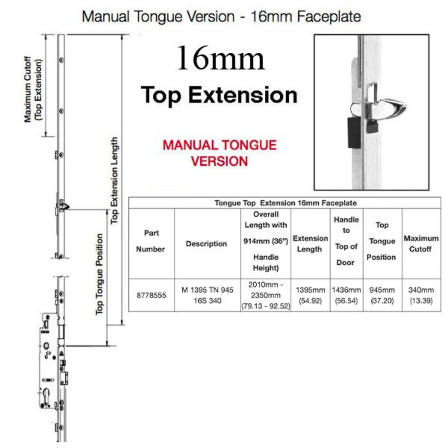 Hoppe Tongue Top Extension 8778555