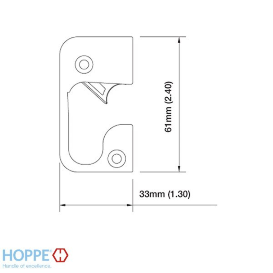 Strike Plate, RA6133, Auto-Release 1.30 x 2.40 - Oil-Rubbed Brass, 8783875