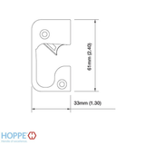 Strike Plate, RA6133, Auto-Release 1.30 x 2.40 - Oil-Rubbed Brass, 8783875