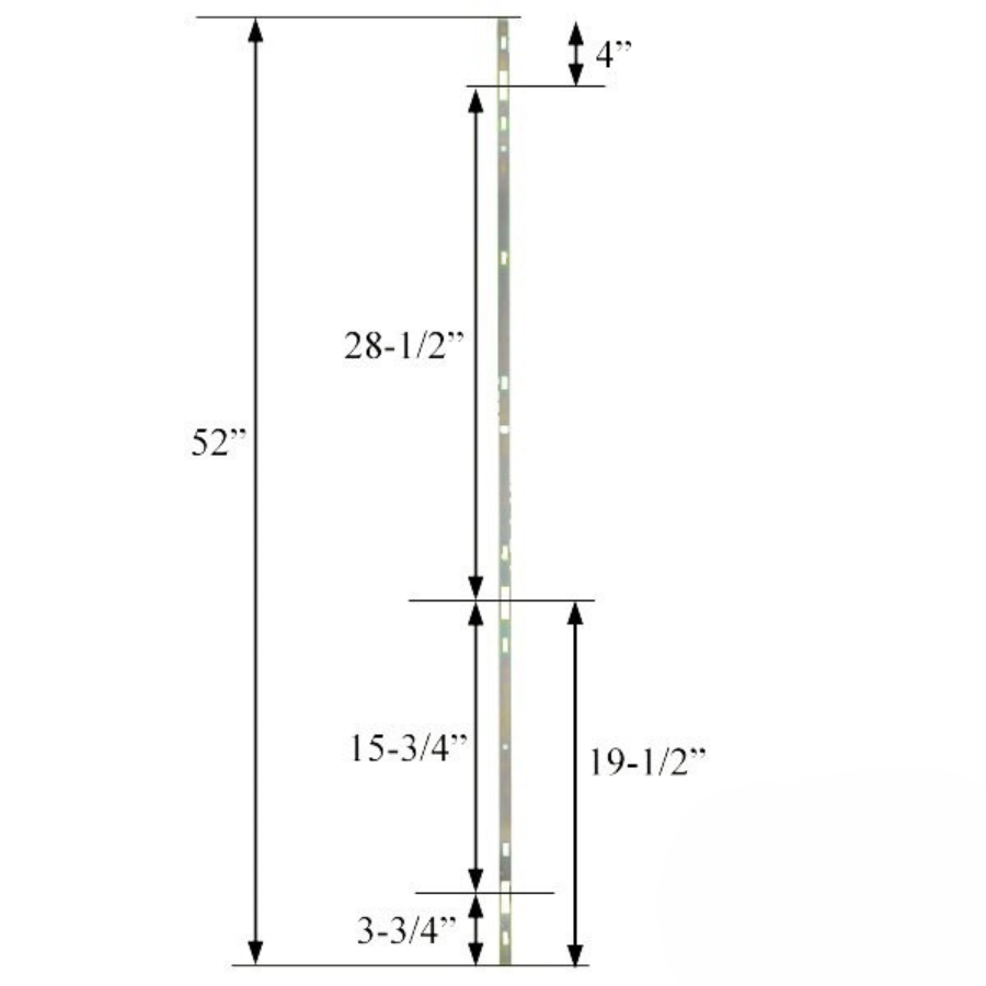 Fuhr Sliding Multipoint Lock Strike Plate 52"