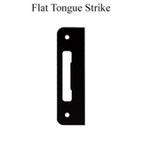 Strike Plate, PT0002N, Flat Tongue 1.30 x 4.57 - Matte Black, 8786575
