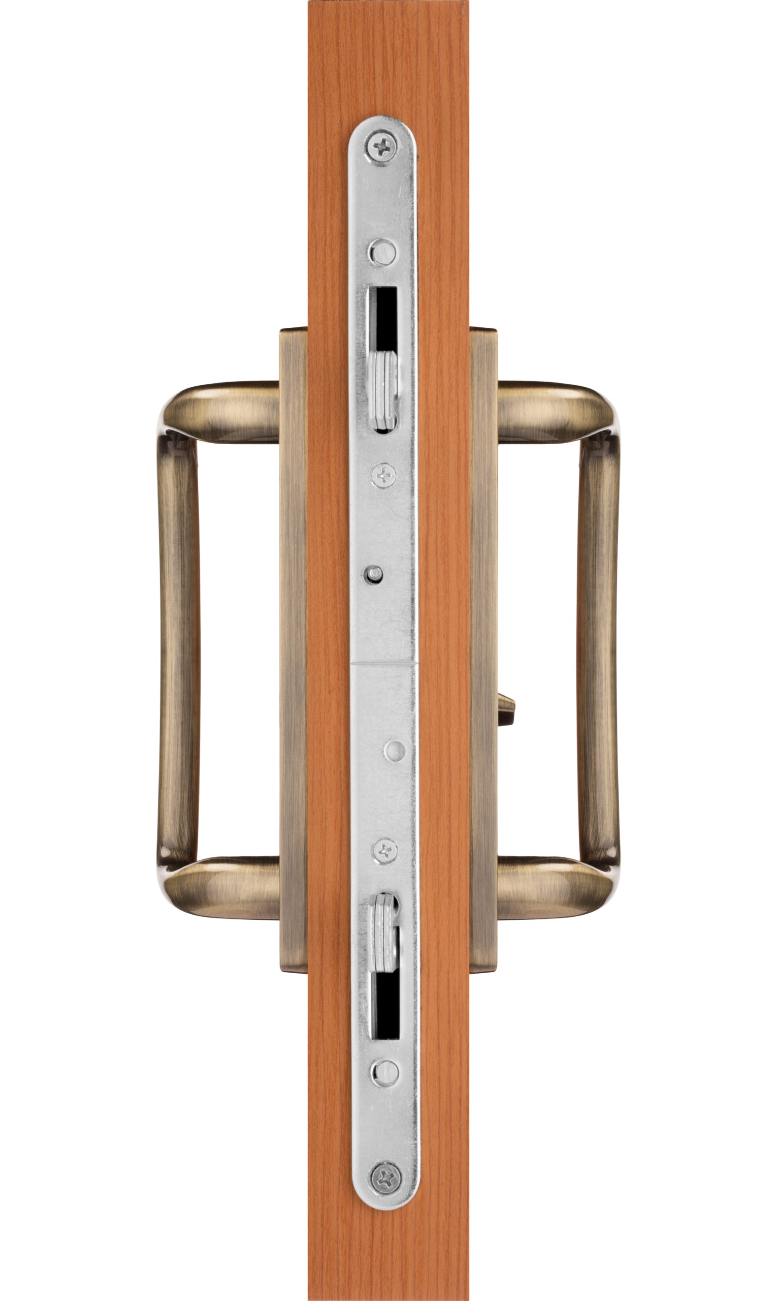 88060006 Charlotte Sliding Door Handle Set in Antique Brass Finish fits 3-15/16″ CTC Screw Holes