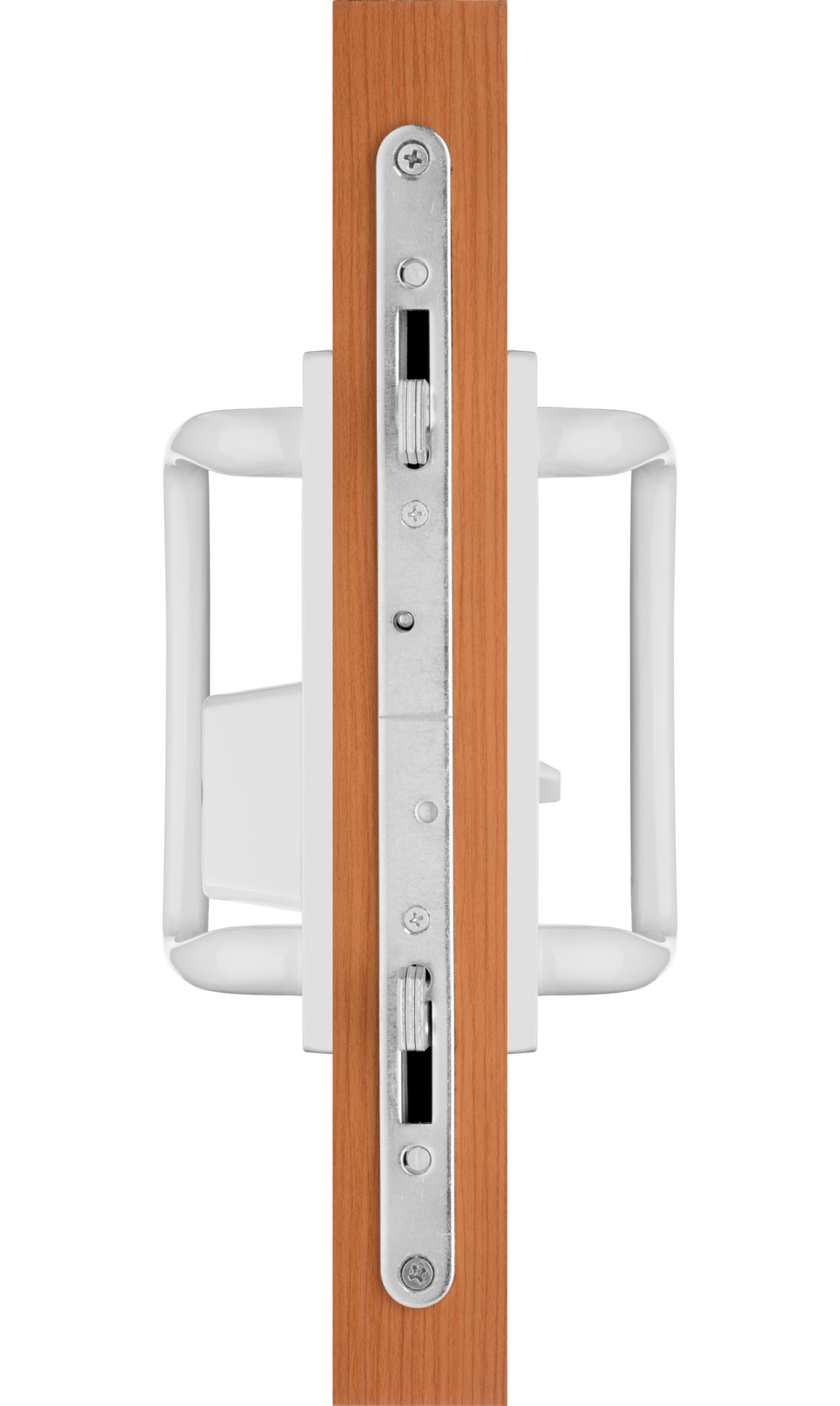88062611 Charlotte Offset Keylocking Sliding Door Handle With 3/4-Inch Offset Keylock in White