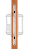 88062611 Charlotte Offset Keylocking Sliding Door Handle With 3/4-Inch Offset Keylock in White