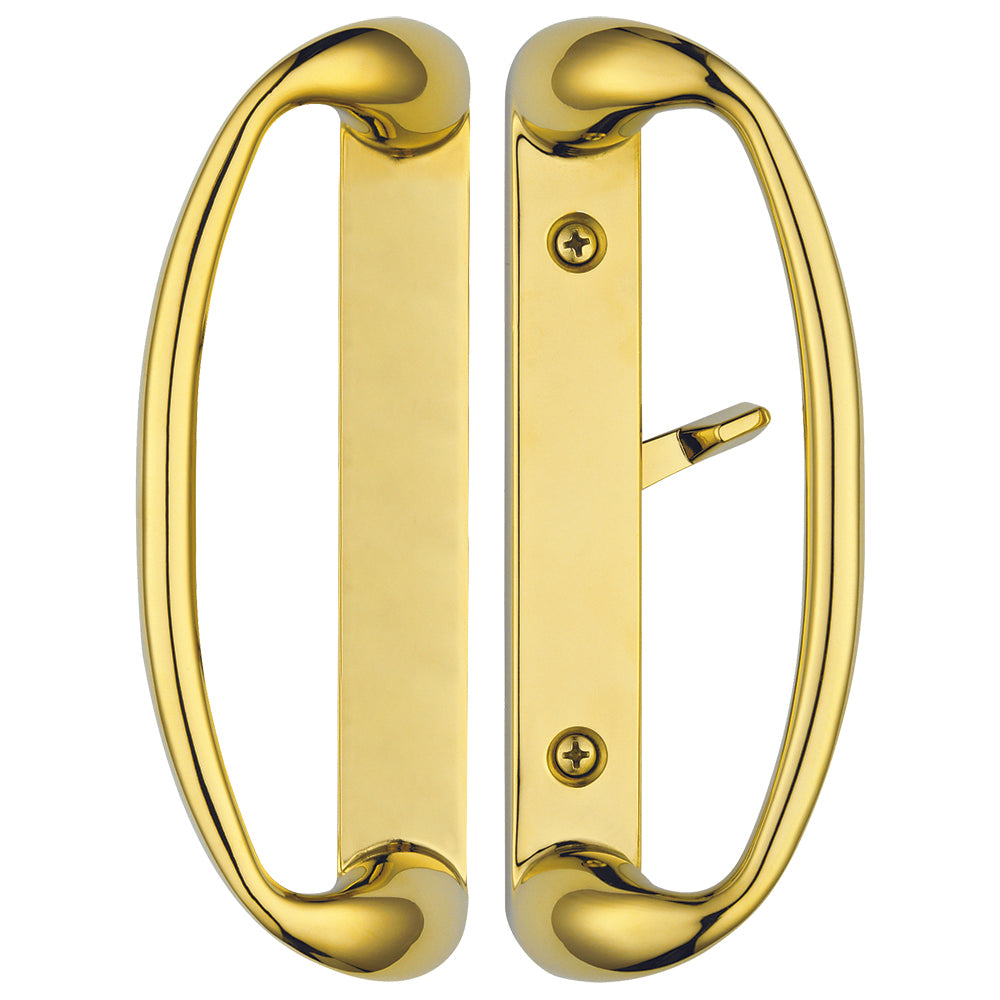 88190031 Sonoma Sliding Glass Door Handle in Polished Brass Finish Fits 3-15/16″ CTC Screw Holes