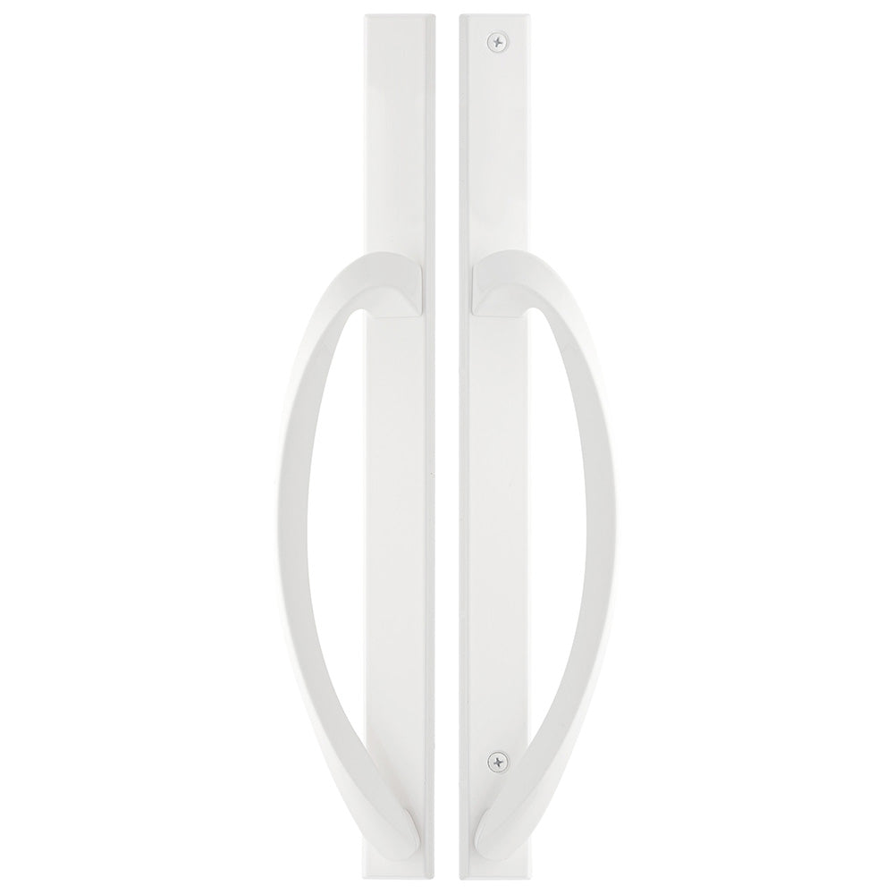 88356611 ROCKWELL LAGUNA CONTEMPORARY DUMMY SLIDING PATIO DOOR HANDLE IN WHITE FINISH