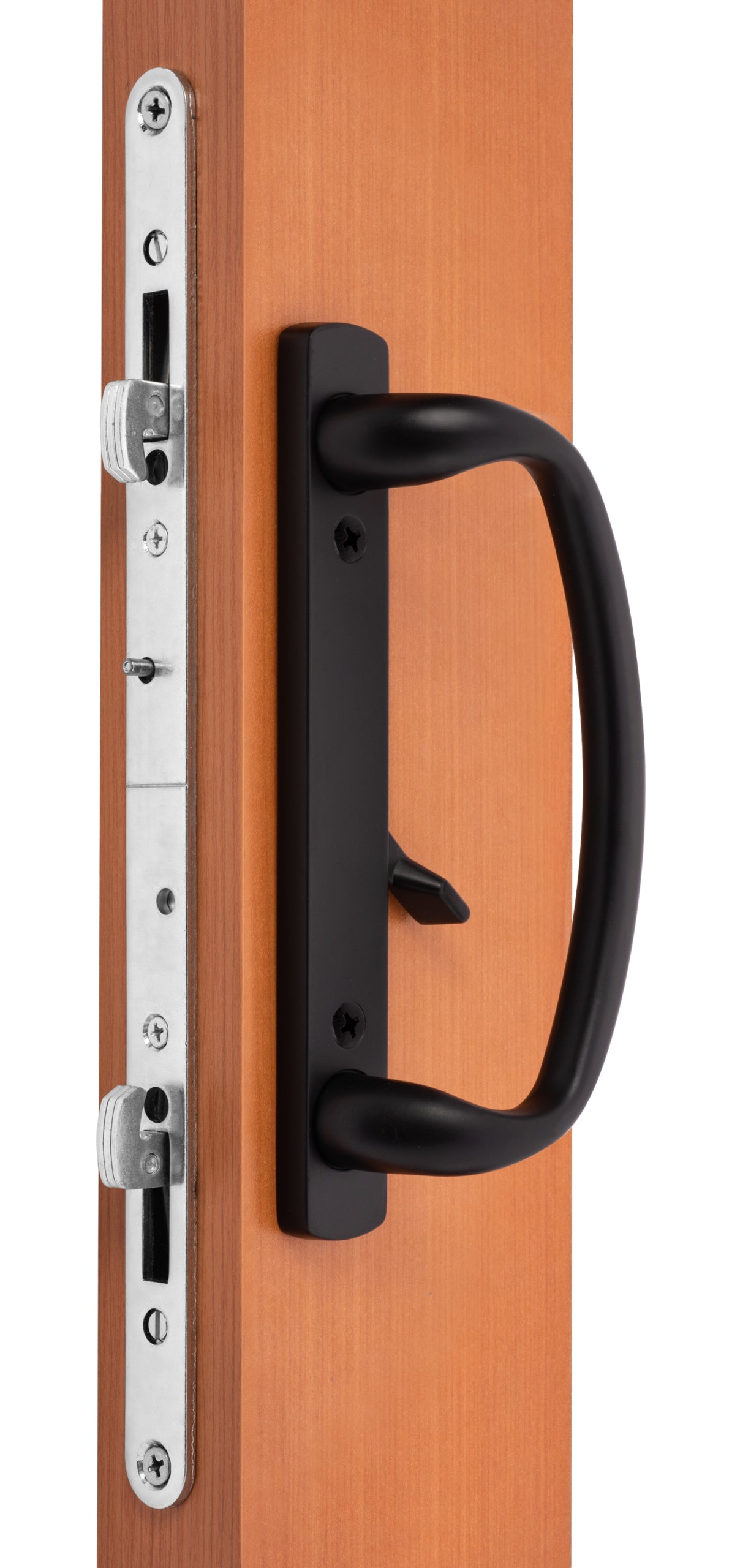 89060004 Euro Charlotte Sliding Glass Door Handle Set in Antique Black finish