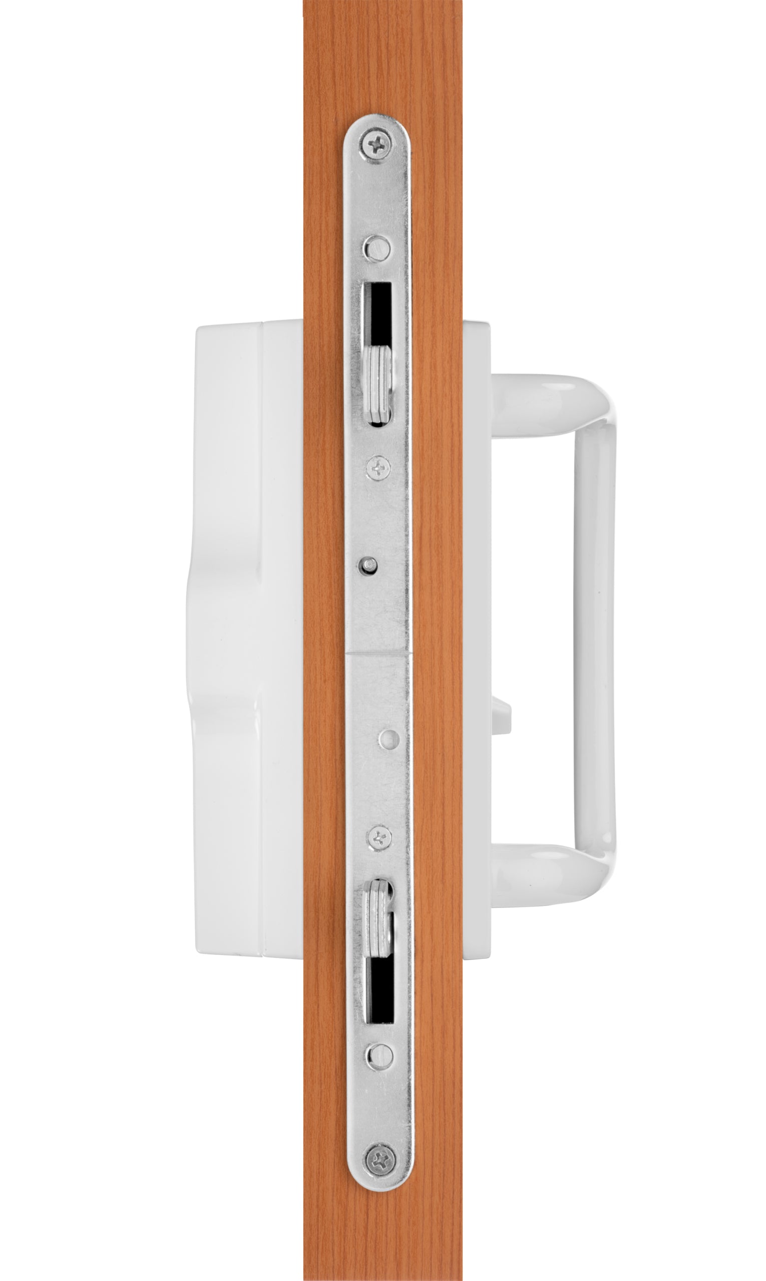 89060011 Euro-Charlotte Sliding Glass Door Handle in White Finish fits 3-15/16″ Center to Center Screw Holes