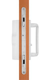 89060011 Euro-Charlotte Sliding Glass Door Handle in White Finish fits 3-15/16″ Center to Center Screw Holes