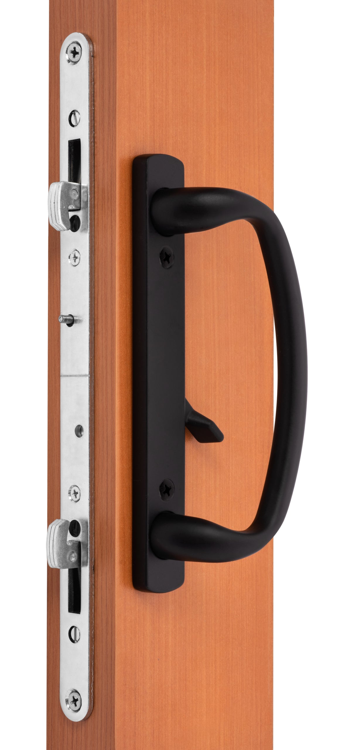 89060014 Euro-Charlotte Sliding Door Handle in Black Finish fits 3-15/16″ CTC Screw Holes