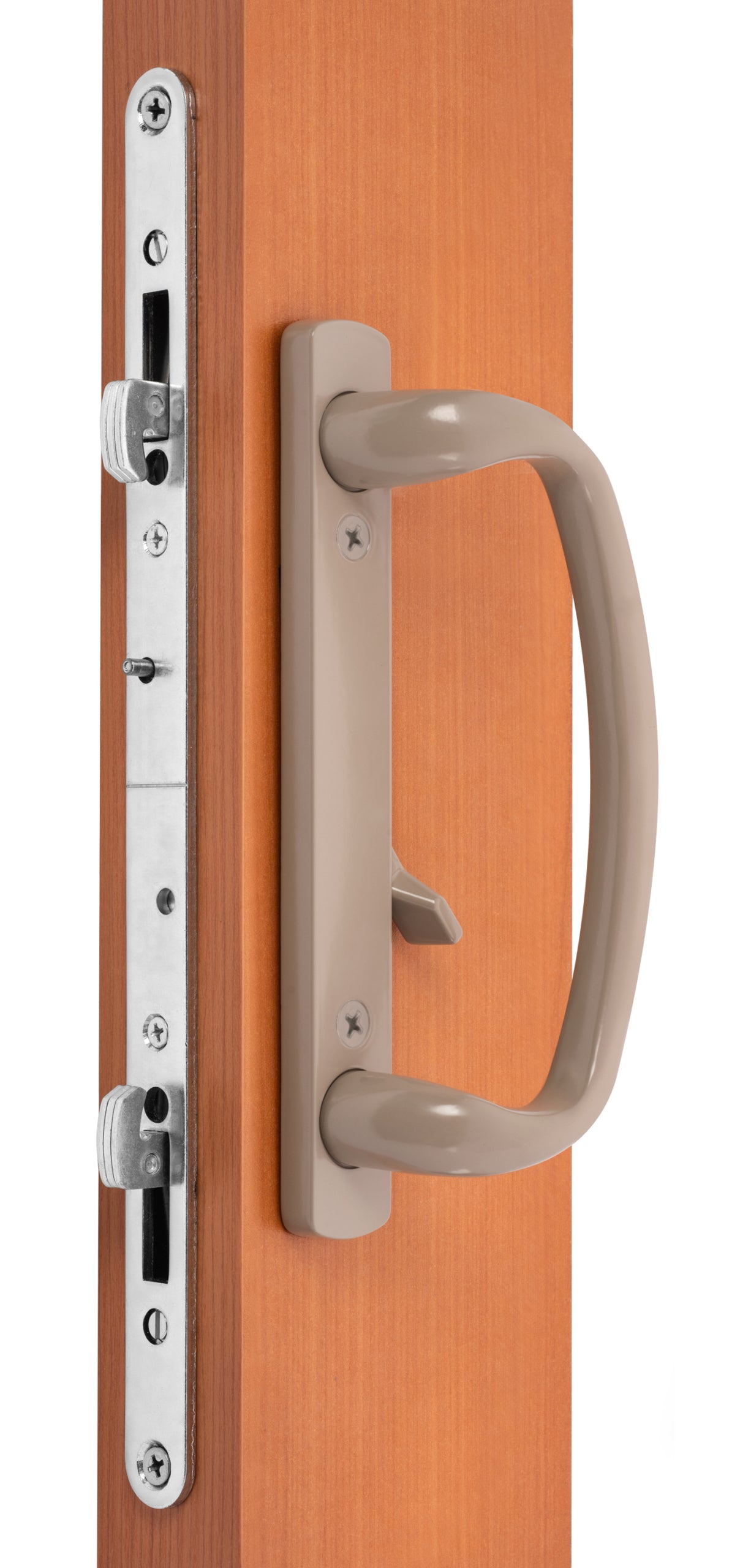 89060015 EURO-CHARLOTTE SLIDING DOOR HANDLE SET IN TAN FINISH FITS 3-15/16" – CTC SCREW HOLES