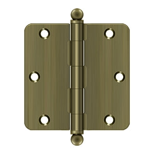3-1/2" x 3-1/2" x 1/4" Radius Hinge, w/ Ball Tips